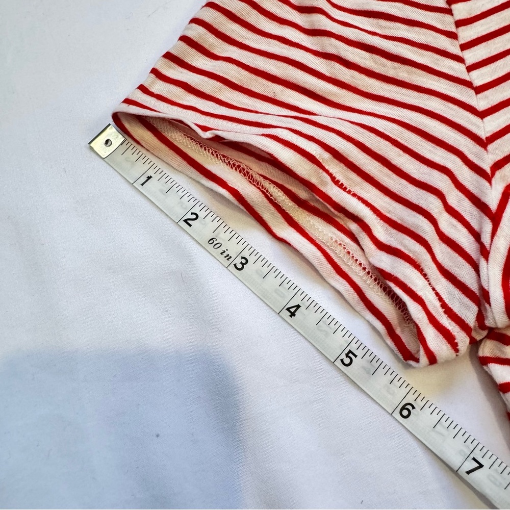 Madewell Red and White Striped Tee Size Large - Picture 8 of 11